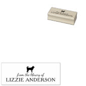 Minimalistische Husky Hond uit de Bibliotheek van  Rubberstempel (Gestempeld)