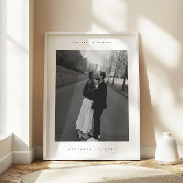 Minimalistische Huwelijk Aangepaste Koppel Foto Poster
