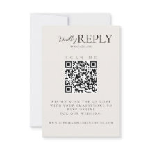 Minimalistische Huwelijk QR Code Kalligrafie RSVP-