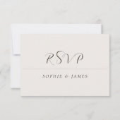 Minimalistische Huwelijk QR Code Kalligrafie RSVP- RSVP Kaartje (Achterkant)