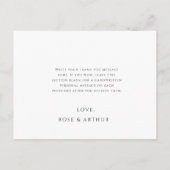Minimalistische Huwelijks Dankkaart Script Briefkaart (Achterkant)