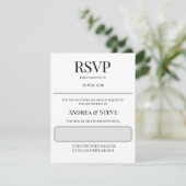 Minimalistische Huwelijks RSVP Kaart | Bewerkbare  (Staand voorkant)