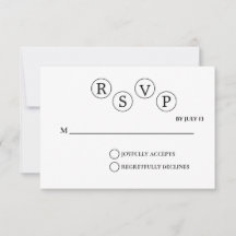 Minimalistische Huwelijks RSVP Kaart | Eenvoudig Z