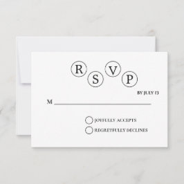 Minimalistische Huwelijks RSVP Kaart | Eenvoudig Z