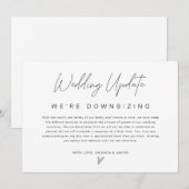 Minimalistische huwelijksaankondiging kaart voor i (Voorkant / Achterkant)