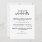 Minimalistische huwelijksaankondiging verlaagde ex kaart (Voorkant)