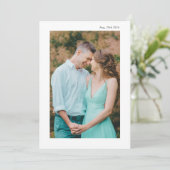 Minimalistische Huwelijksaankondigingskaart 'Just  Aankondiging (Staand voorkant)