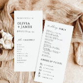 Minimalistische huwelijksceremonie programma Sjabl