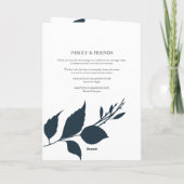 Minimalistische huwelijksceremonie programma's (Achterkant)