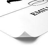 Minimalistische huwelijksdatumdisplay poster (Hoek)