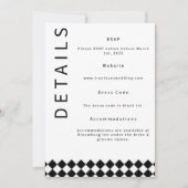 Minimalistische Huwelijksdetailskaart Kaart (Voorkant)