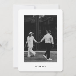 Minimalistische Huwelijksfotografie Bedankkaart