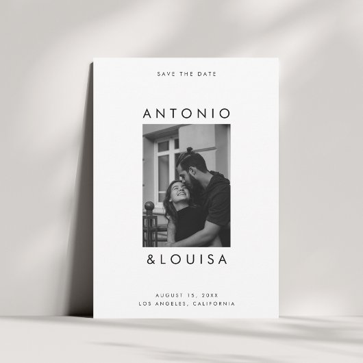 Minimalistische Huwelijksfoto's Save The Date