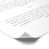 Minimalistische Huwelijksgeloften Aangepaste Monog Poster (Hoek)