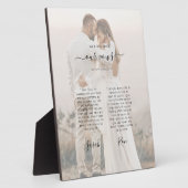 Minimalistische huwelijksgeloften Jubileumfoto Fotoplaat (Zijkant)