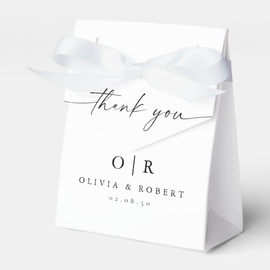 Minimalistische huwelijksgunst box bedankdoosjes (Voorkant Zijde)