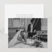 Minimalistische huwelijkskaart bedankkaart briefkaart (Voorkant / Achterkant)