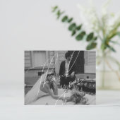 Minimalistische huwelijkskaart bedankkaart briefkaart (Staand voorkant)