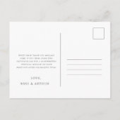 Minimalistische huwelijkskaart bedankkaart briefkaart (Achterkant)