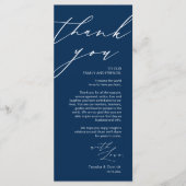 Minimalistische huwelijkskaart met tafelsetting en programmakaart (Voorkant)