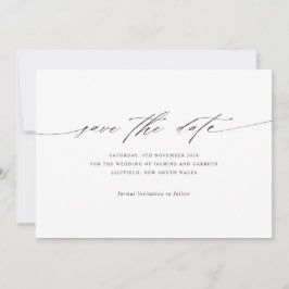Minimalistische Huwelijkskaart 'Save The Date' Kaart