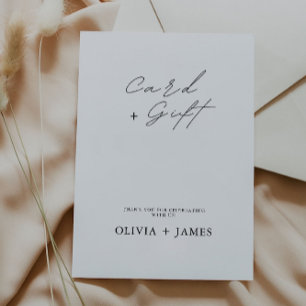 Minimalistische huwelijkskaarten en cadeaubonnen, kaart