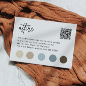 Minimalistische Huwelijkskleurpalet Kledingkaarten Informatiekaartje