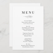 Minimalistische huwelijksmenu's van PAPER & LACE Menu (Voorkant / Achterkant)