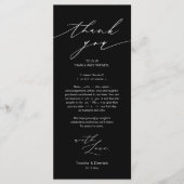 Minimalistische huwelijksplaats instelling Bedankk Programmakaart (Voorkant)