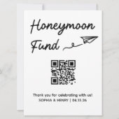 Minimalistische huwelijksreis Fonds QR Code Trouwt (Voorkant)