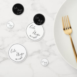 Minimalistische huwelijkstafel Confetti met lijnra