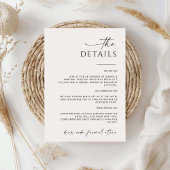 Minimalistische huwelijksuitnodiging en details Ka Kaart