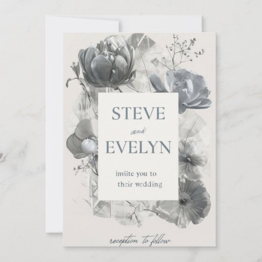 Minimalistische huwelijksuitnodiging Kaart (Voorkant)