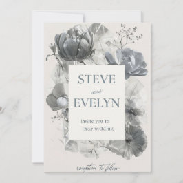 Minimalistische huwelijksuitnodiging Kaart