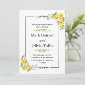 Minimalistische huwelijksuitnodiging - modern, een kaart (Staand voorkant)