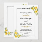 Minimalistische huwelijksuitnodiging - modern, een kaart (Voorkant / Achterkant)