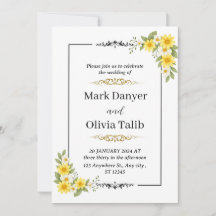 Minimalistische huwelijksuitnodiging - modern, een