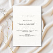 Minimalistische huwelijksuitnodiging, modern elega kaart