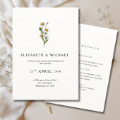 Minimalistische huwelijksuitnodiging, modern elega kaart