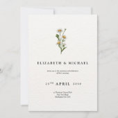 Minimalistische huwelijksuitnodiging, modern elega kaart (Voorkant)