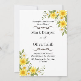 Minimalistische huwelijksuitnodiging | Modern en e Kaart