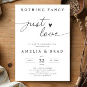 Minimalistische huwelijksuitnodiging, niets Fancy  Kaart