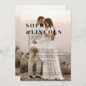 Minimalistische huwelijksuitnodiging Sjabloon | be Kaart (Voorkant / Achterkant)