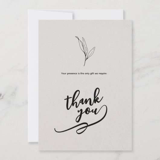 Minimalistische Huwelijksuitnodiging Sjabloon Kaart (Achterkant)