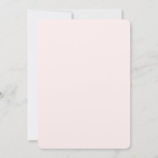 Minimalistische huwelijksuitnodiging | Zachte blos Kaart (Achterkant)