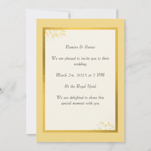 Minimalistische huwelijksuitnodigingen verbeterd kaart (Voorkant)