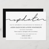 Minimalistische huwelijksupdate-aankondiging kaart (Voorkant / Achterkant)