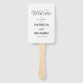 Minimalistische huwelijksvolgorde ceremonie handwaaier (Voorkant)