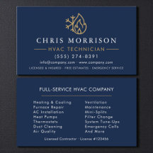 Minimalistische HVAC Navy Blauwe Gouden Moderne