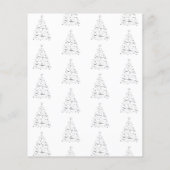 Minimalistische Hygge Zwart Wit Kerstdiner Menu (Achterkant)